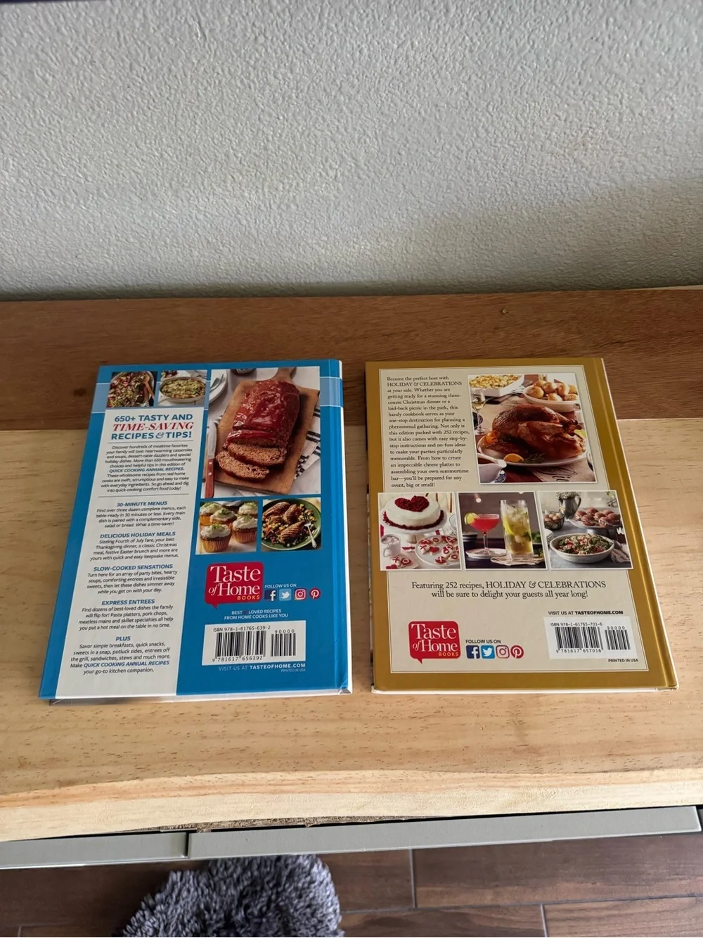 TASTE OF HOME  Quick Cooking & Holiday Celebrations Cookbooks 2017 edition